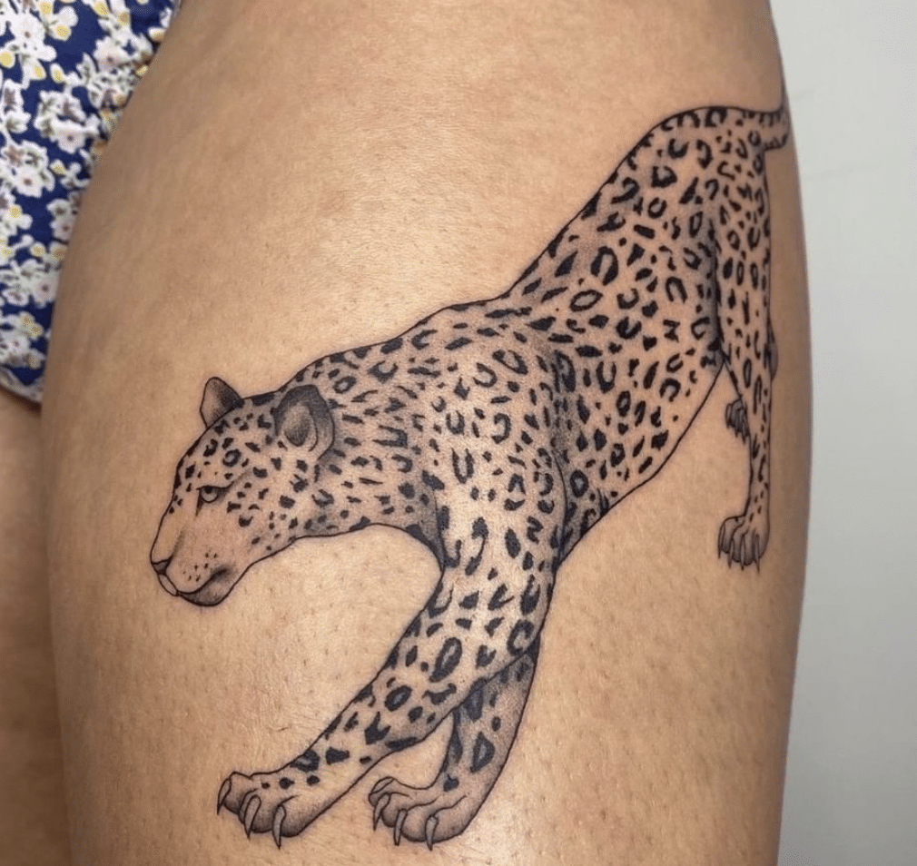 American Traditional Leopard Tattoo | TikTok